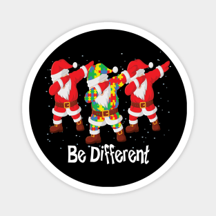 Be different Santa autism awareness christmas gift Magnet